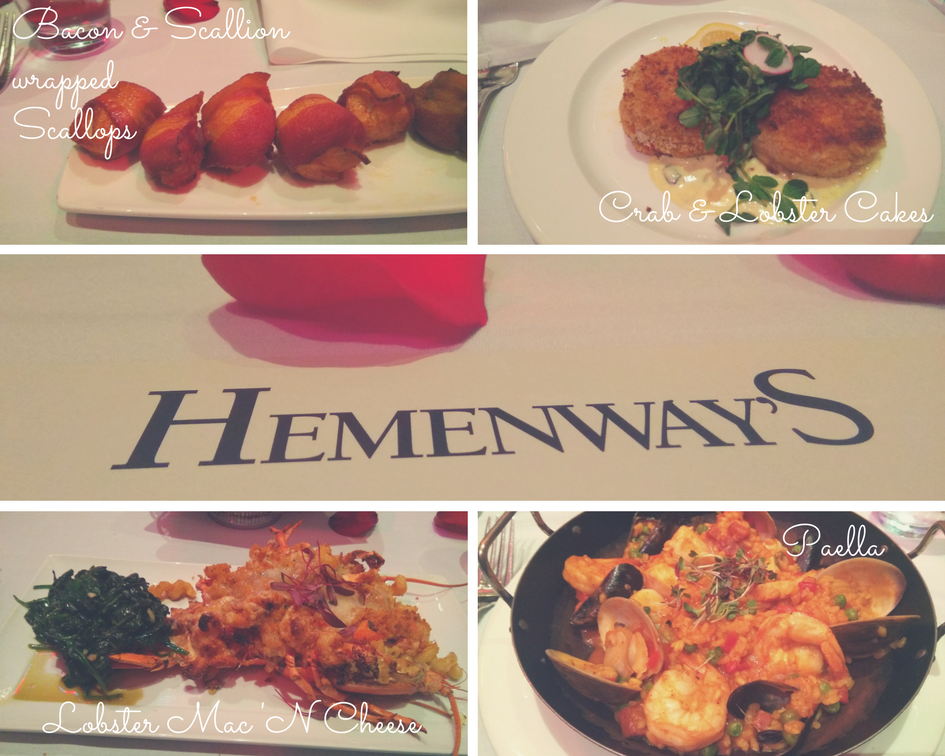 Collage of dishes from Hemenway's Rhode Island